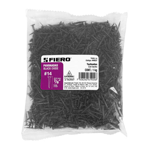 Bolsa con 1 kg de tachuelas pavonadas No. 14, FIERO | TAVO-14 | 44937
