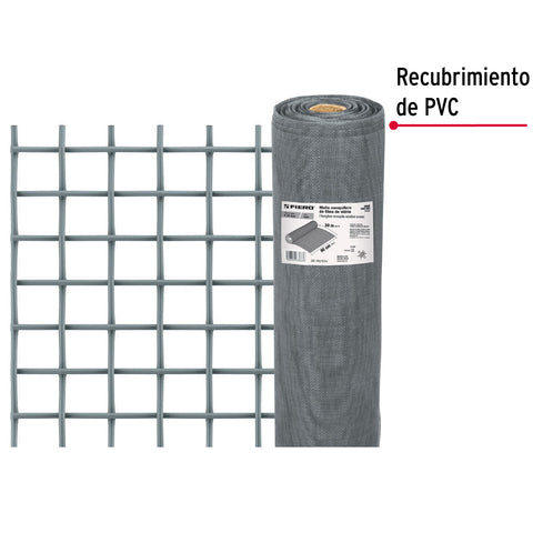 Rollo de 30 m x 0.9 m malla mosquitera fibra de vidrio gris | TEMO-09FG | 44965