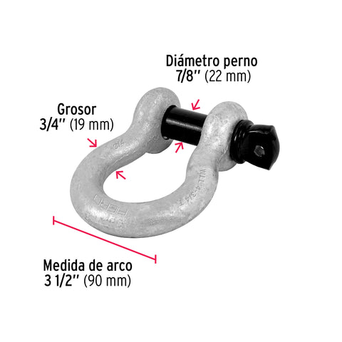 Grillete de acero forjado 3/4', FIERO | GRI-3/4 | 44973