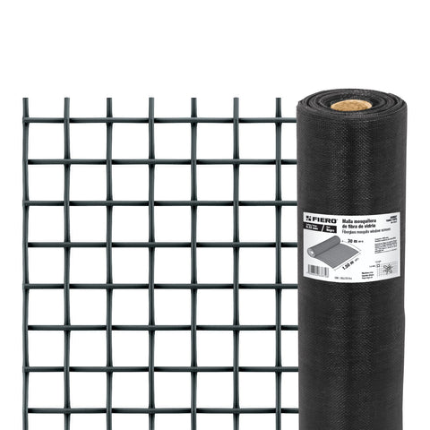 Rollo de 30 m x 1.5 m malla mosquitera fibra de vidrio negra | TEMO-15FN | 44997