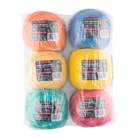 Rollo de rafia de 230 m colores surtidos calibre 2.2 g/m | RAF-250C | 45033