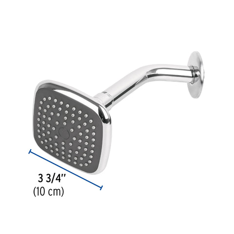 Regadera cuadrada 3-3/4' brazo y chapetón de acero, BASIC | R-401 | 45065