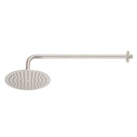 Regadera plato redondo 8' con brazo, satín, FOSET RIVIERA | R-309N | 45076