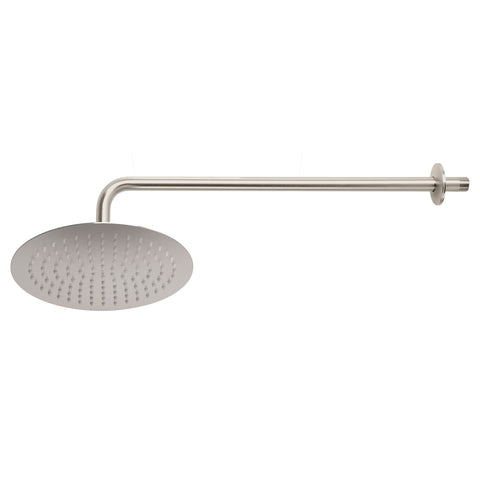 Regadera plato redondo 10' con brazo, satín, FOSET RIVIERA | R-311N | 45078