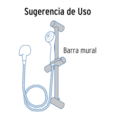 Barra mural con codo, cromo, FOSET RIVIERA | AR-02 | 45090