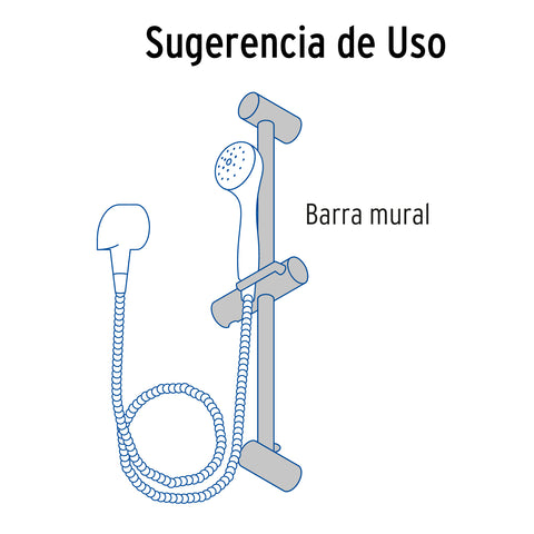 Barra mural con codo, satín, FOSET RIVIERA | AR-02N | 45091