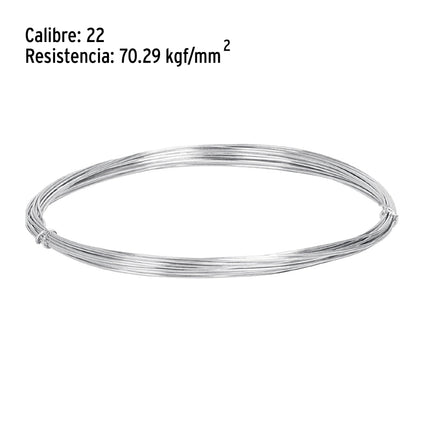 Rollo de 30 g de alambre galvanizado calibre 22, en bolsa (ALG-220B)