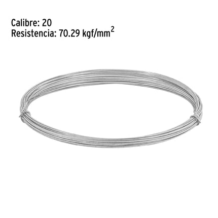 Rollo de 30 g de alambre galvanizado calibre 20, en bolsa (ALG-200B)