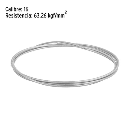 Rollo de 30 g de alambre galvanizado calibre 14.5, en bolsa (ALG-145B)