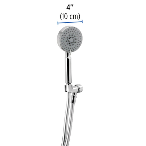 Regadera cromo de teléfono 4' con soporte, FOSET ELEMENT | R-012 | 45165