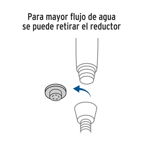 Regadera cromo de teléfono 4' con soporte, FOSET ELEMENT | R-012 | 45165