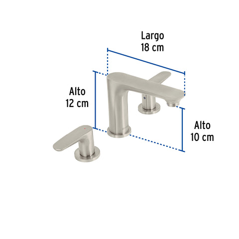 Mezcladora lavabo taladros separados, satín, FOSET RIVIERA | RIM-91N | 45177