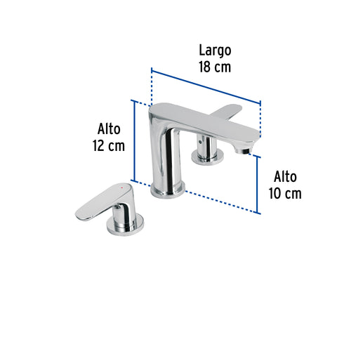 Mezcladora lavabo taladros separados, cromo, FOSET RIVIERA | RIM-91 | 45188