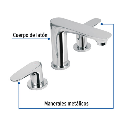 Mezcladora lavabo taladros separados, cromo, FOSET RIVIERA | RIM-91 | 45188