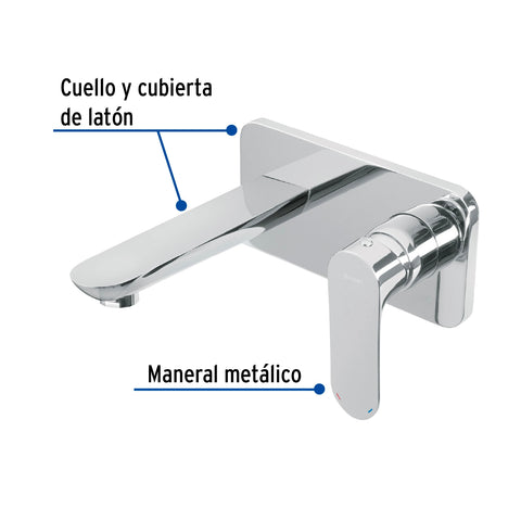 Monomando a pared para lavabo, cromo, FOSET RIVIERA | RIM-92 | 45189