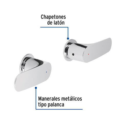 Juego de manerales de palanca para regadera, cromo, RIVIERA | RIM-61 | 45201