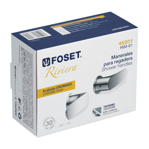 Juego de manerales de palanca para regadera, cromo, RIVIERA | RIM-61 | 45201