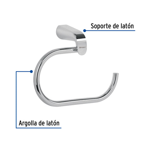 Toallero argolla de latón en acabado cromo, FOSET RIVIERA | RIA-77 | 45207