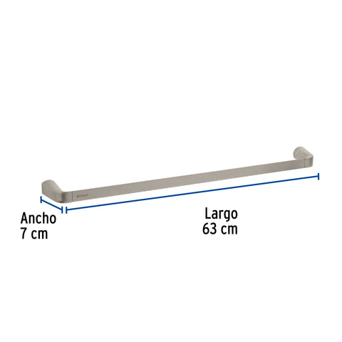 Toallero de barra de latón acabado satín, FOSET RIVIERA | RIA-76N | 45224