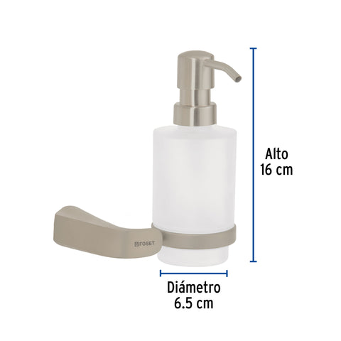 Dispensador de jabón a pared de latón satinado, RIVIERA | RIA-75N | 45227