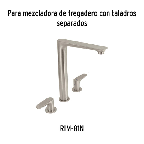 Jgo manerales de palanca p/taladros separados, satín RIVIERA | RIMM-01N | 45290