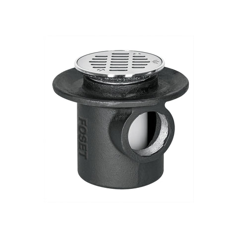 Coladera de hierro de una boca para piso, rejilla inox | CO-23 | 45301