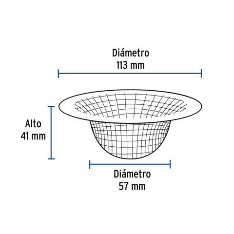 Canastilla malla 3/4' inox para fregadero, FOSET | COMA-3/4 | 45304