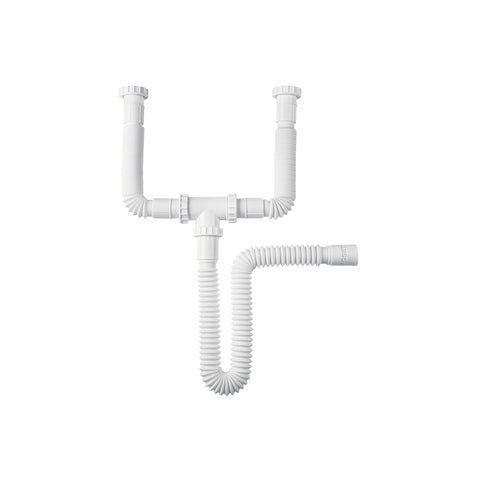 Céspol flexible doble para fregadero, polipropileno, 1-1/2' | CED-12 | 45319