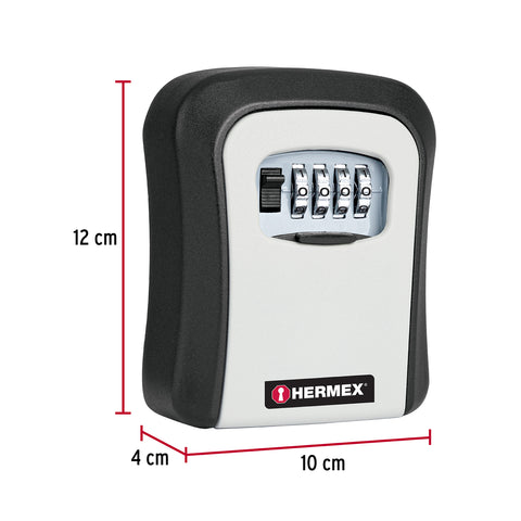 Caja de combinación guardallaves para pared, 12cm, HERMEX | CALLA-12C | 45328