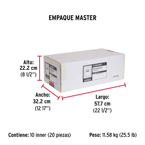 Caja de combinación guardallaves para pared, 12cm, HERMEX | CALLA-12C | 45328