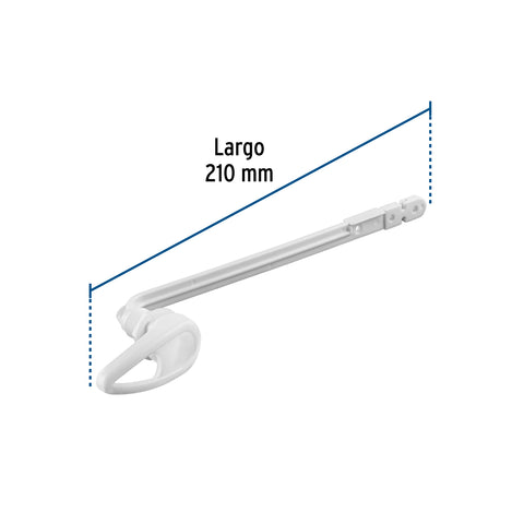 Palanca frontal plástica blanca para WC, FOSET | PW-017 | 45397