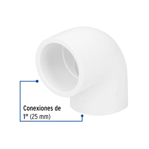 Codo 90° de PVC de 1', FOSET | PVC-563 | 45413