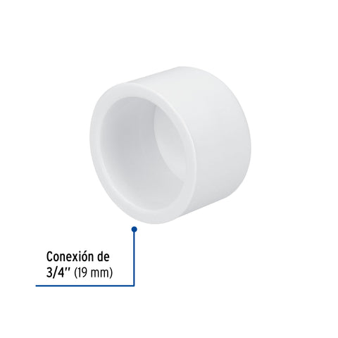 Tapón de PVC 3/4', FOSET | PVC-362 | 45424