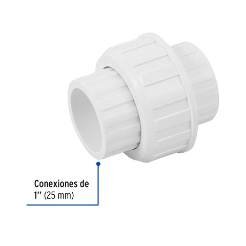 Tuerca unión lisa de PVC 1', FOSET | PVC-973 | 45437