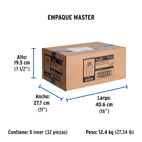 Adaptador PPR 1-1/4' macho con inserto metálico, FOSET | CV-614 | 45450