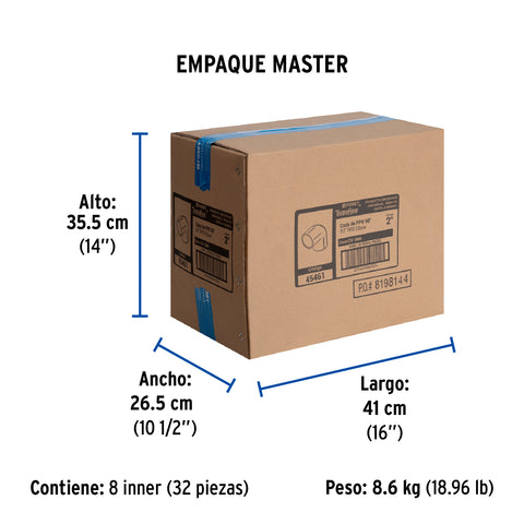 Codo 90° PPR, 2', FOSET | CV-566 | 45461