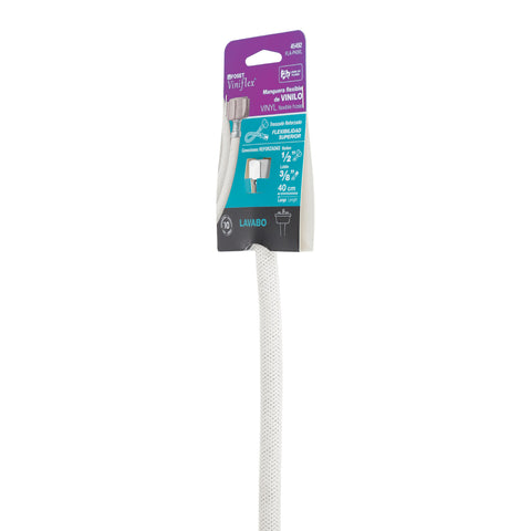 Manguera lavabo/fregadero,vinilo,1/2'x3/8',40cm, plást/lat | FLA-P40VL | 45492