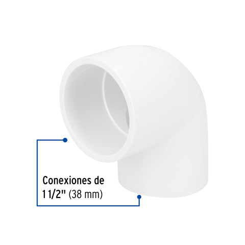 Codo 90° de PVC de 1-1/2', FOSET | PVC-565 | 45524
