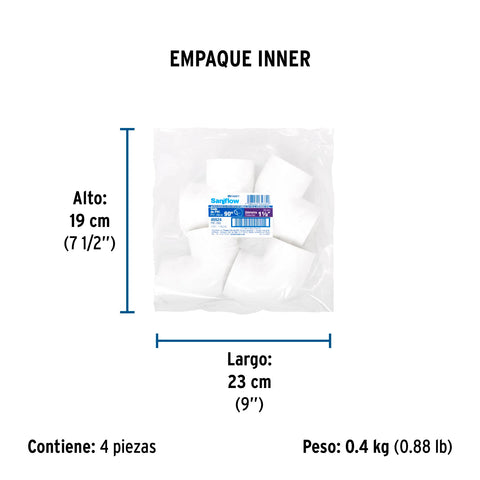 Codo 90° de PVC de 1-1/2', FOSET | PVC-565 | 45524