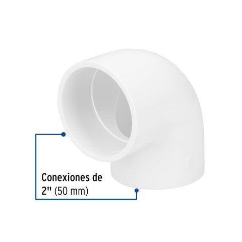 Codo 90° de PVC de 2', FOSET | PVC-566 | 45525