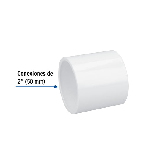 Cople de PVC cédula 40 de 2', FOSET | PVC-266 | 45531