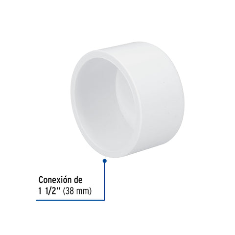 Tapón de PVC 1-1/2', FOSET | PVC-365 | 45540