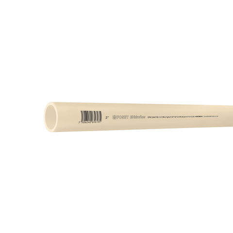 Tubo de 2' CPVC hidráulico RD 11, 3m, 3.5kg, FOSET | CPVC-006 | 45562