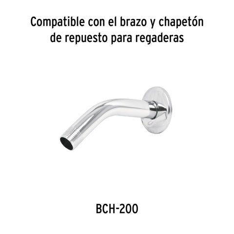 Regadera satín 4' plato redondo, sin brazo, FOSET ELEMENT | R-204SN | 45581