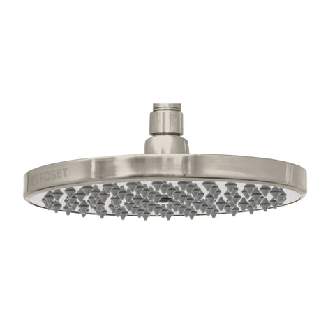 Regadera satín 8' plato redondo, sin brazo, FOSET ELEMENT | R-208SN | 45583