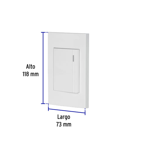 Placa armada 1 interruptor, 3 módulos, Española, blanco | PA-APSE3-EB | 45593