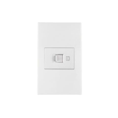 Placa armada 1 toma para teléfono, 1.5 mod, Española, blanco | PA-TE-EB | 45607