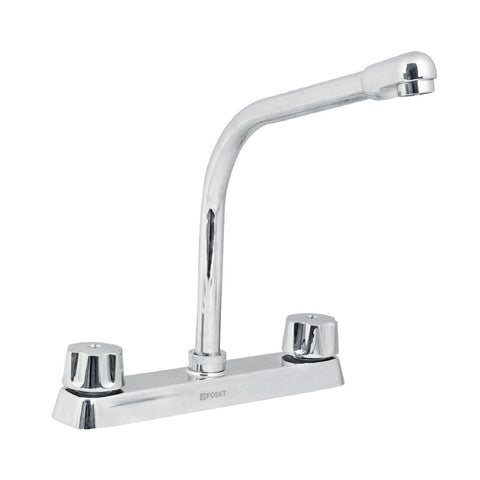Mezcladora 8' fregadero cromo, cuello cobra,compresión,BASIC | F-319-C | 45614