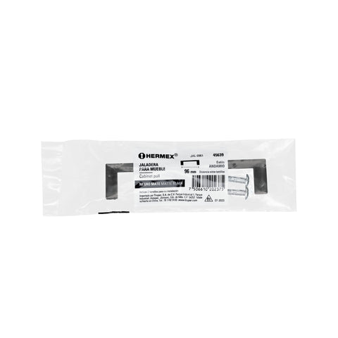 Jaladera de 96mm, línea Andamio, negro, HERMEX | JAL-0961 | 45639