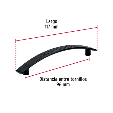 Jaladera de 96mm, línea Contempo, negro, HERMEX | JAL-0161 | 45641